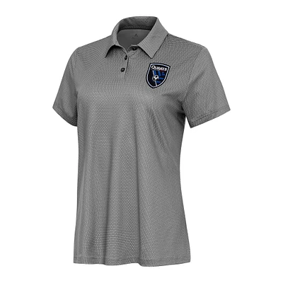 Women's Antigua White/Black San Jose Earthquakes Rings Polo