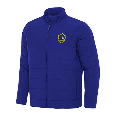 Men's Antigua Royal LA Galaxy Swelter Full-Zip Puffer Jacket