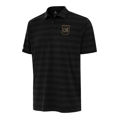Men's Antigua Black LAFC Big & Tall Tunnel Polo