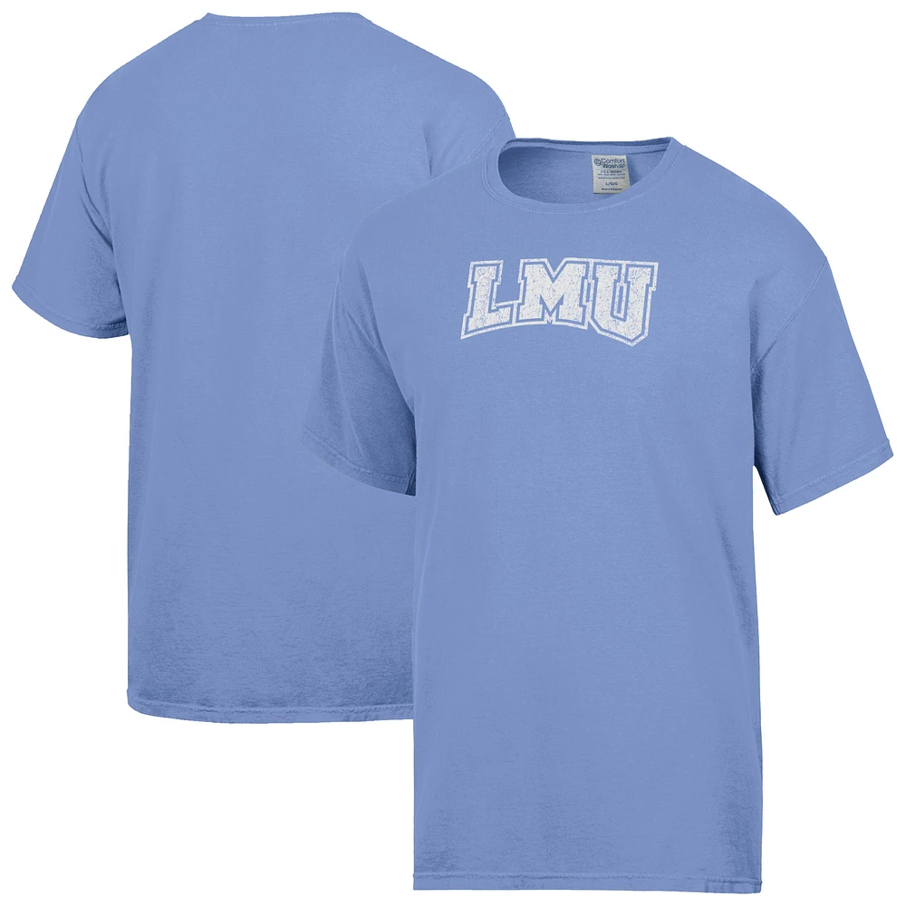 Men's ComfortWash Light Blue Loyola Marymount Lions Distressed Arch T-Shirt