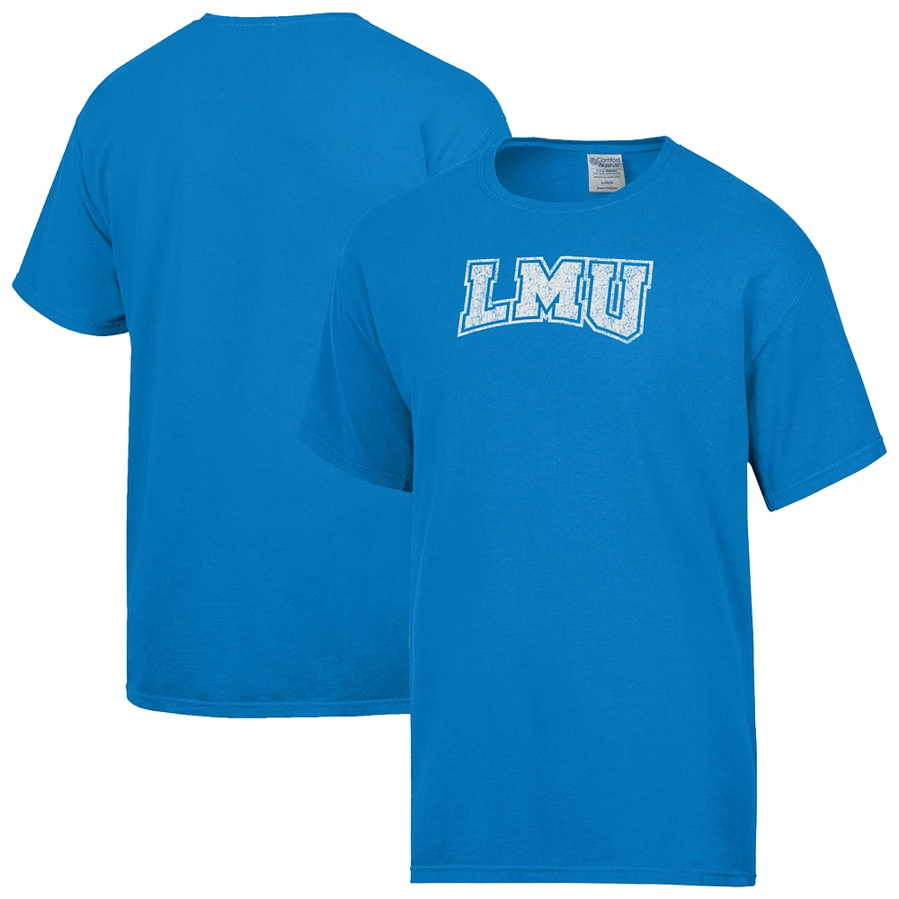 Men's ComfortWash Blue Loyola Marymount Lions Distressed Arch T-Shirt