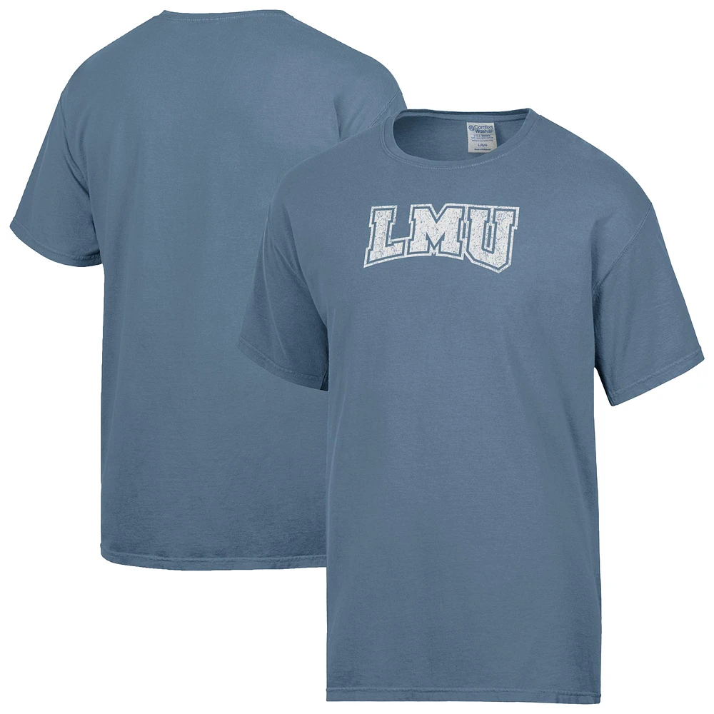 Men's ComfortWash Heather Blue Loyola Marymount Lions Distressed Arch T-Shirt