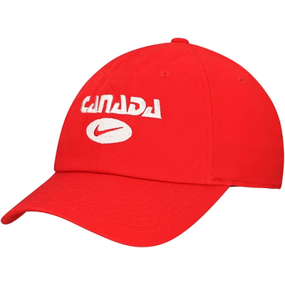 Unisex Nike Red Canada Soccer Club Adjustable Hat