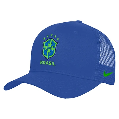 Unisex Nike Blue Brazil National Team Rise Adjustable Trucker Hat