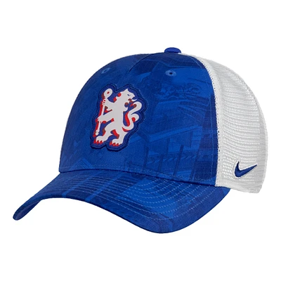 Unisex Nike Blue Chelsea Rise Printed Trucker Adjustable Hat