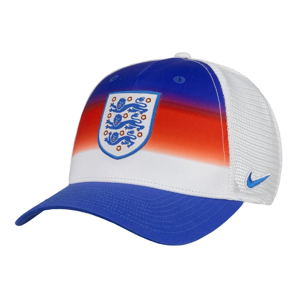 Unisex Nike White England National Team Rise Printed Trucker Adjustable Hat