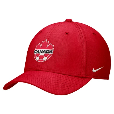 Men's Nike Red Canada Soccer Rise Swoosh Performance Flex Hat