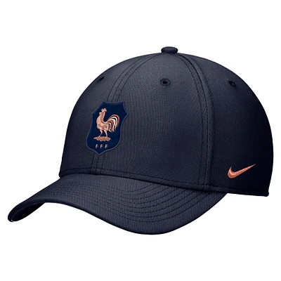 Men's Nike Navy France National Team Rise Swoosh Performance Flex Hat