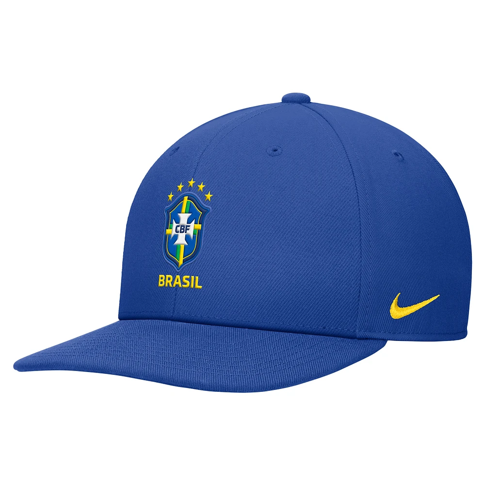 Unisex Nike Blue Brazil National Team Pro Flatbill Snapback Hat