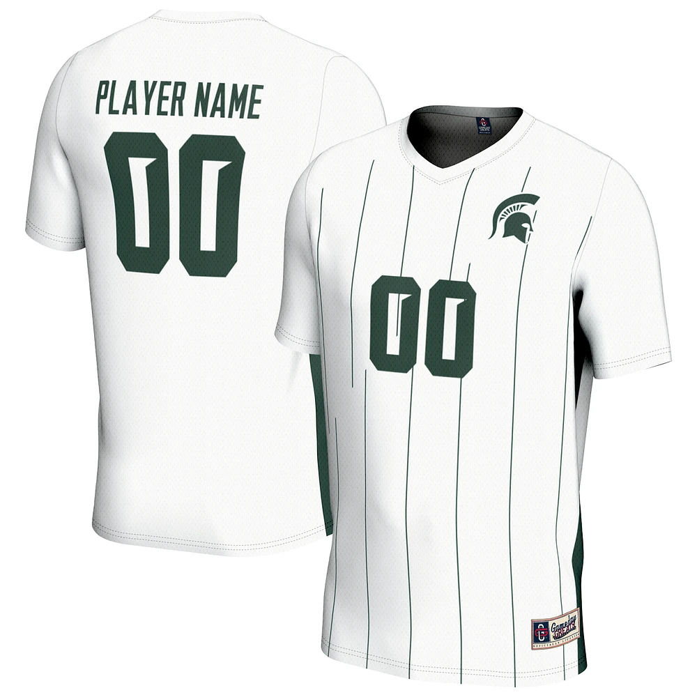 Unisex Youth GameDay Greats White Michigan State Spartans NIL Pick-A-Player Lightweight Collegiate Men's Soccer Fashion Jersey