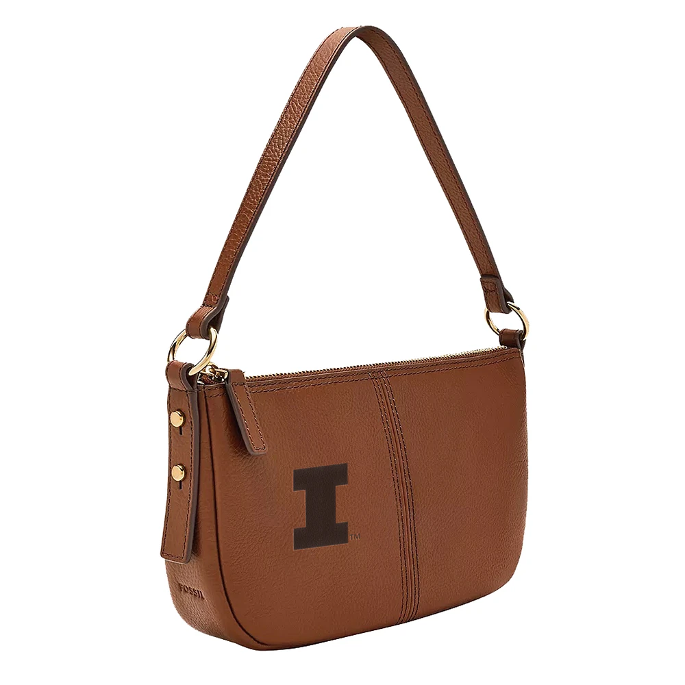 Fossil Illinois Fighting Illini Jolie Leather Crossbody Bag