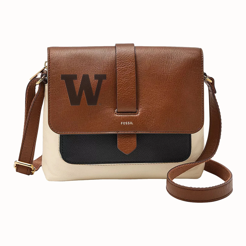 Fossil Washington Huskies Kinley Leather Small Crossbody Bag