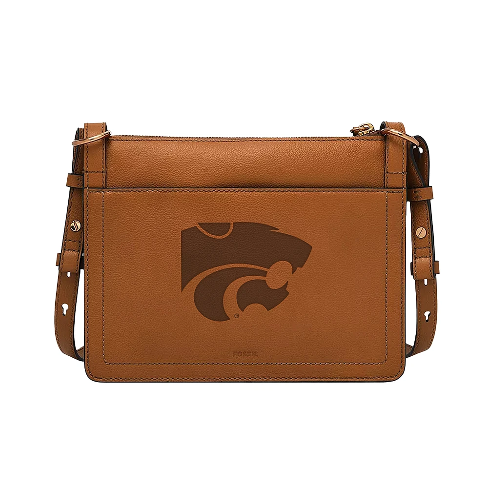 Fossil Kansas State Wildcats Taryn Leather Crossbody Bag