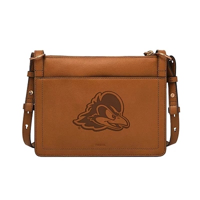 Fossil Delaware Fightin' Blue Hens Taryn Leather Crossbody Bag