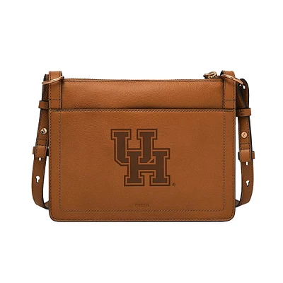 Fossil Houston Cougars Taryn Leather Crossbody Bag