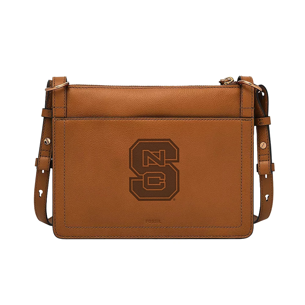 Fossil NC State Wolfpack Taryn Leather Crossbody Bag