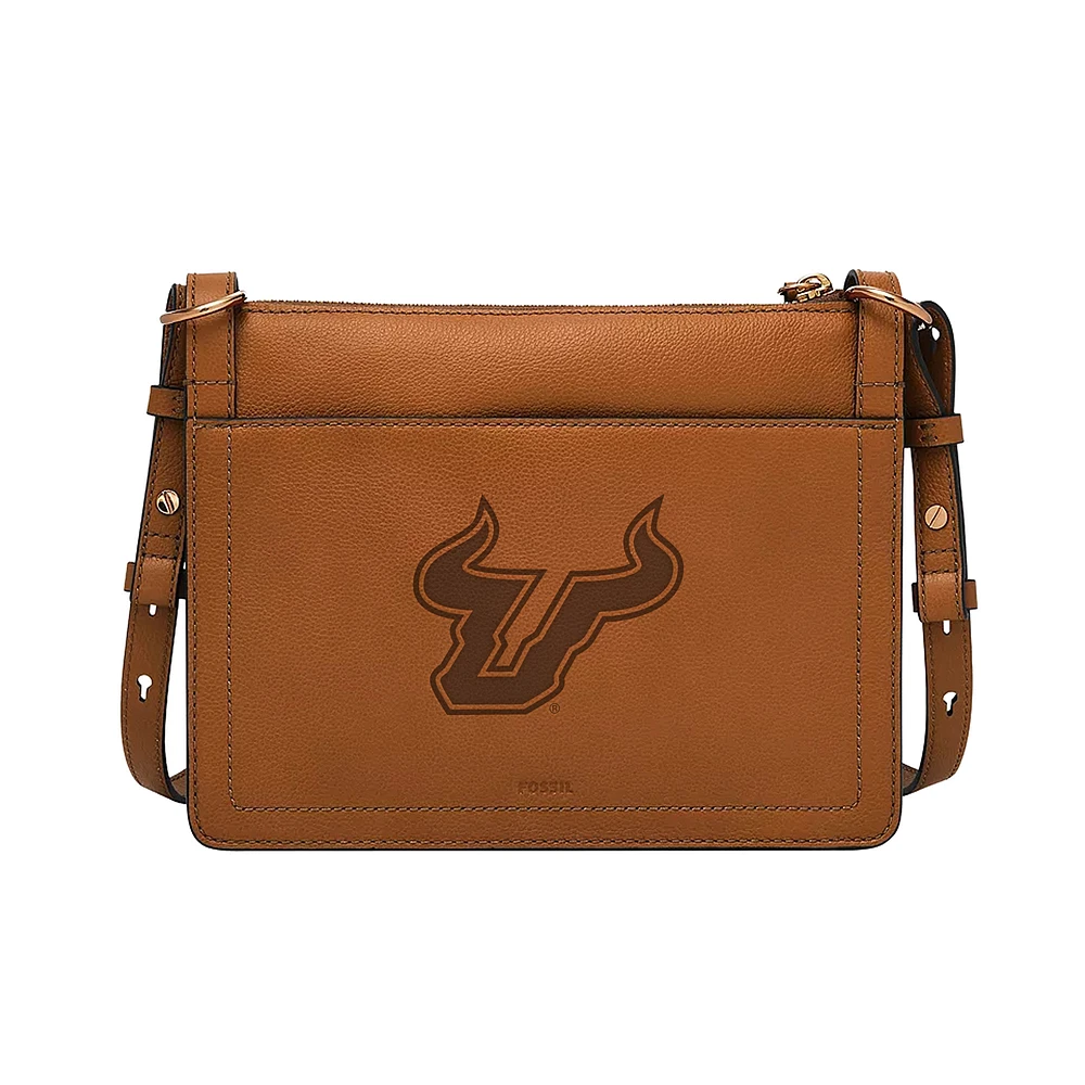 Fossil South Florida Bulls Taryn Leather Crossbody Bag