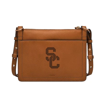Fossil USC Trojans Taryn Leather Crossbody Bag