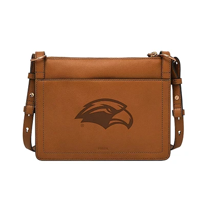 Fossil Southern Miss Golden Eagles Taryn Leather Crossbody Bag