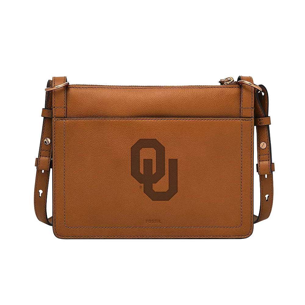 Fossil Oklahoma Sooners Taryn Leather Crossbody Bag