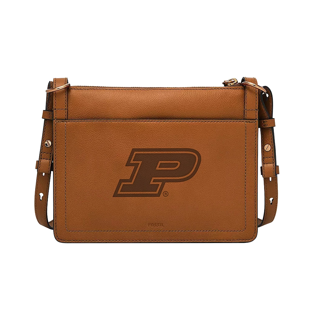 Fossil Purdue Boilermakers Taryn Leather Crossbody Bag