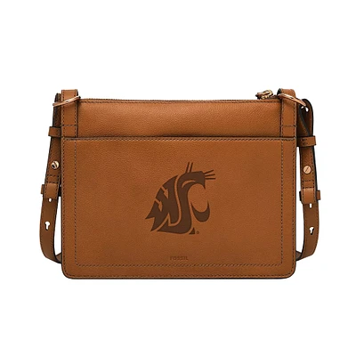 Fossil Washington State Cougars Taryn Leather Crossbody Bag