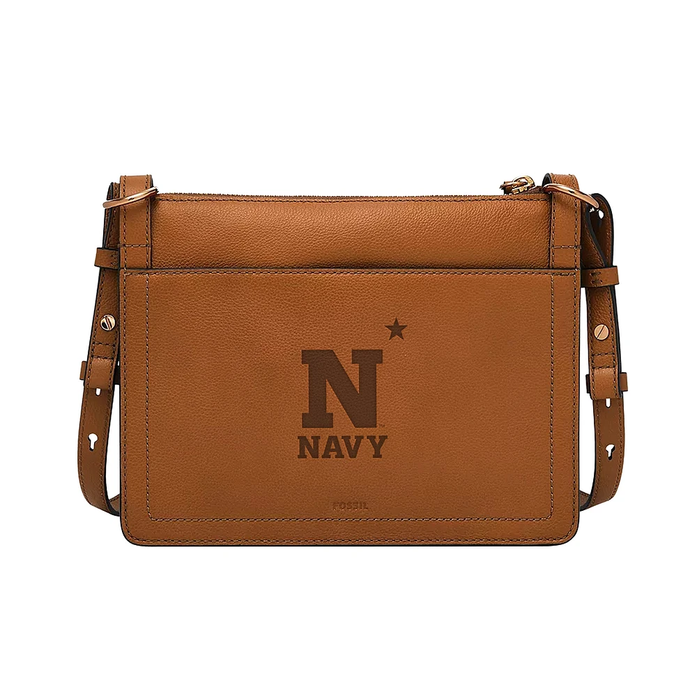 Fossil Navy Midshipmen Taryn Leather Crossbody Bag