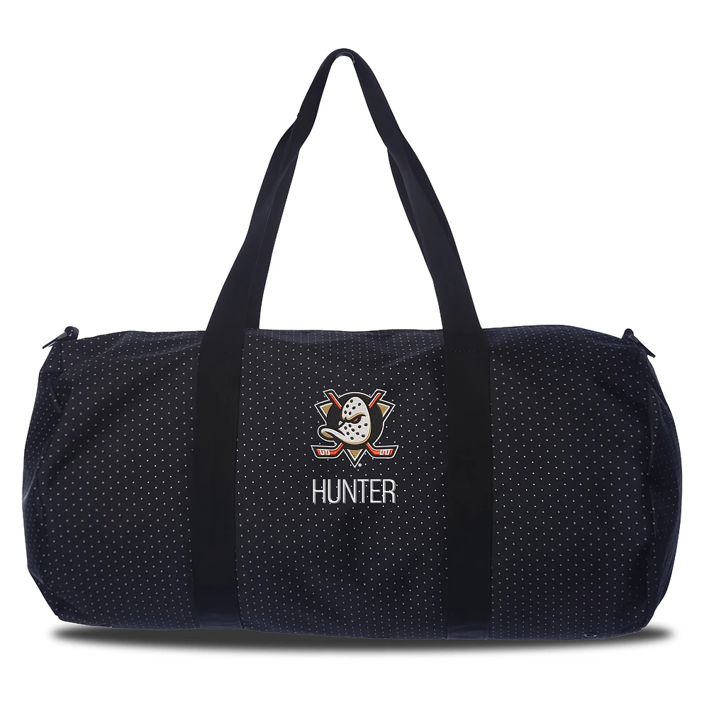 Infant Chad & Jake Anaheim Ducks Personalized Dot Print Duffel Bag