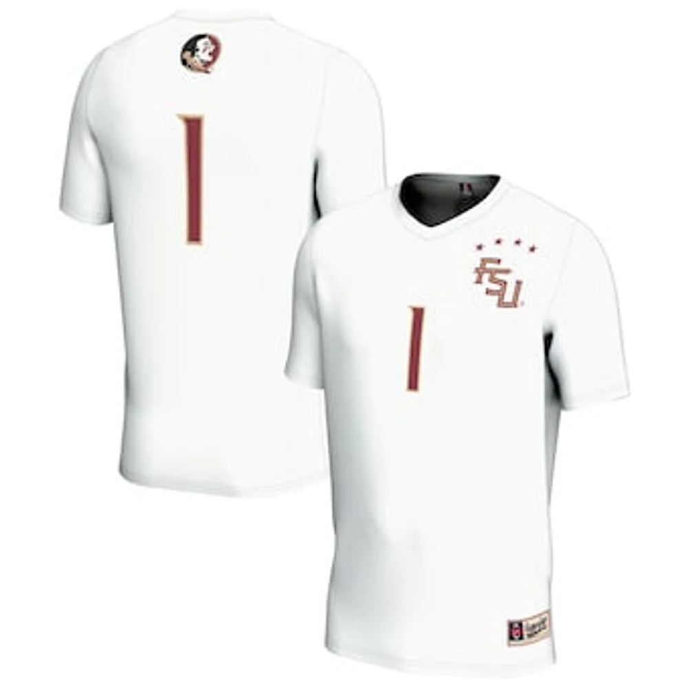 Youth GameDay Greats #1 White Florida State Seminoles Lightweight Collegiate Soccer Fashion Jersey