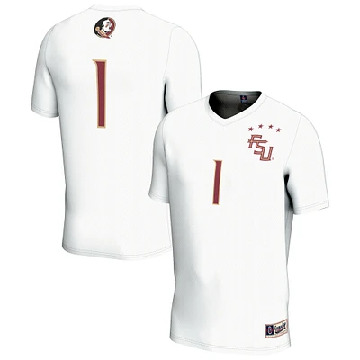 Youth GameDay Greats #1 White Florida State Seminoles Lightweight Collegiate Soccer Fashion Jersey