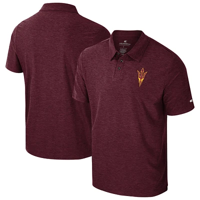 Men's Colosseum Maroon Arizona State Sun Devils Revolution Polo