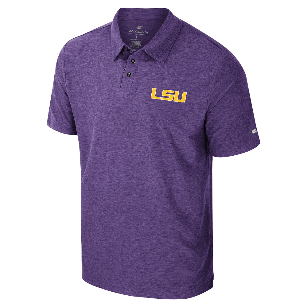 Men's Colosseum Purple LSU Tigers Revolution Polo