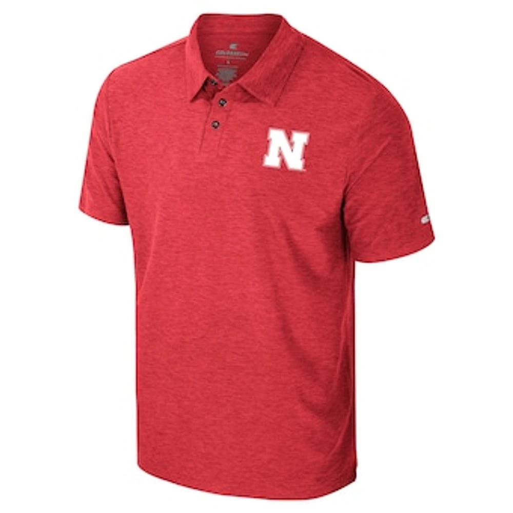 Men's Colosseum Red Nebraska Huskers Revolution Polo