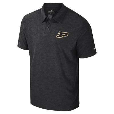 Men's Colosseum Black Purdue Boilermakers Revolution Polo