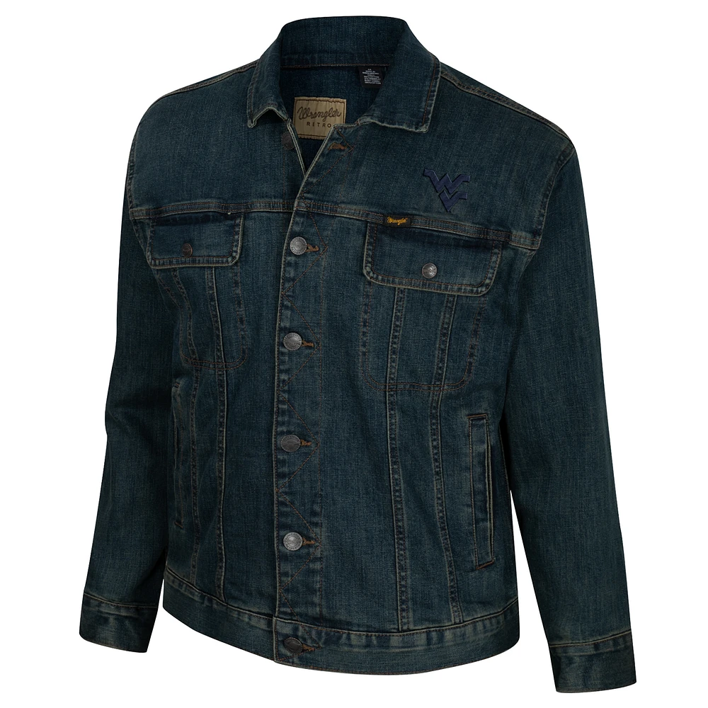 Men's Wrangler West Virginia Mountaineers Button-Up Denim Jacket