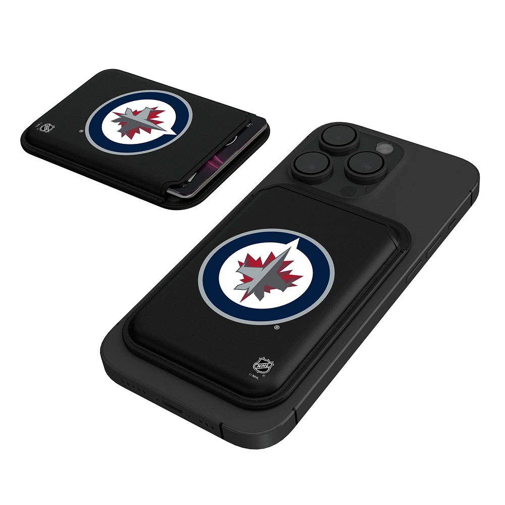 Keyscaper Black Winnipeg Jets Magnetic Credit Card Wallet