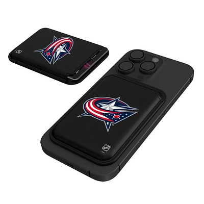 Keyscaper Black Columbus Blue Jackets Magnetic Credit Card Wallet
