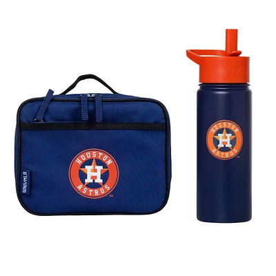 Wildkin Houston Astros 18oz. Water Bottle & Lunch Box Set