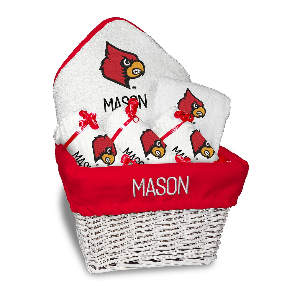 Chad & Jake Louisville Cardinals Team Personalized Medium Gift Basket