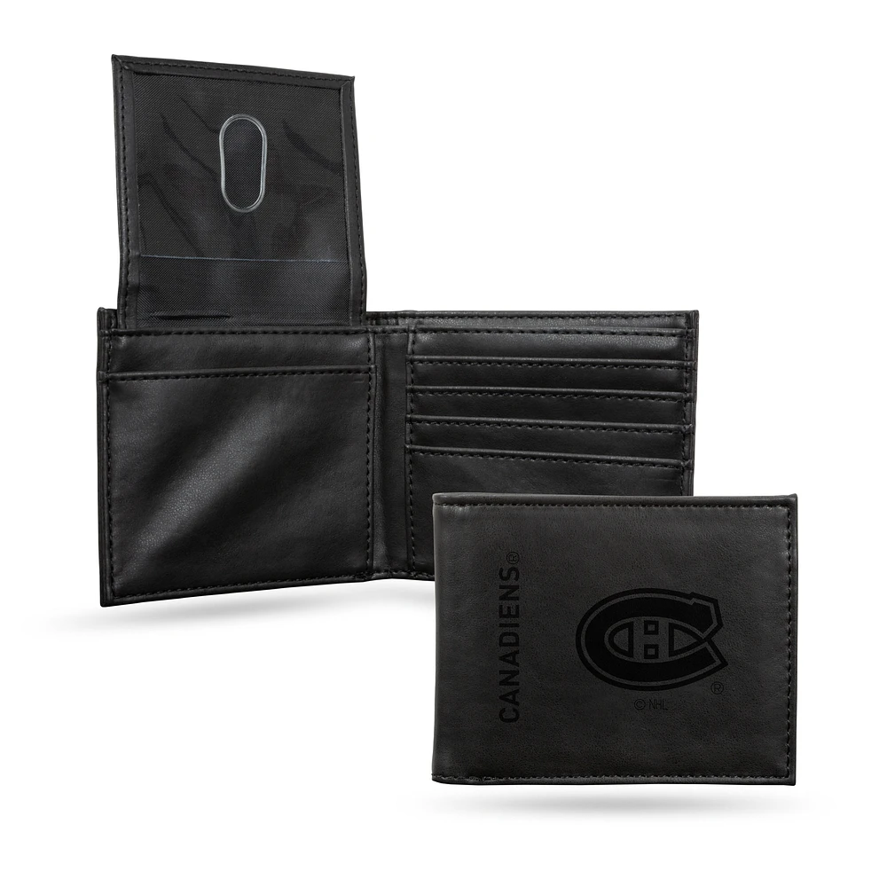 Montreal Canadiens Laser Engraved Billfold Wallet
