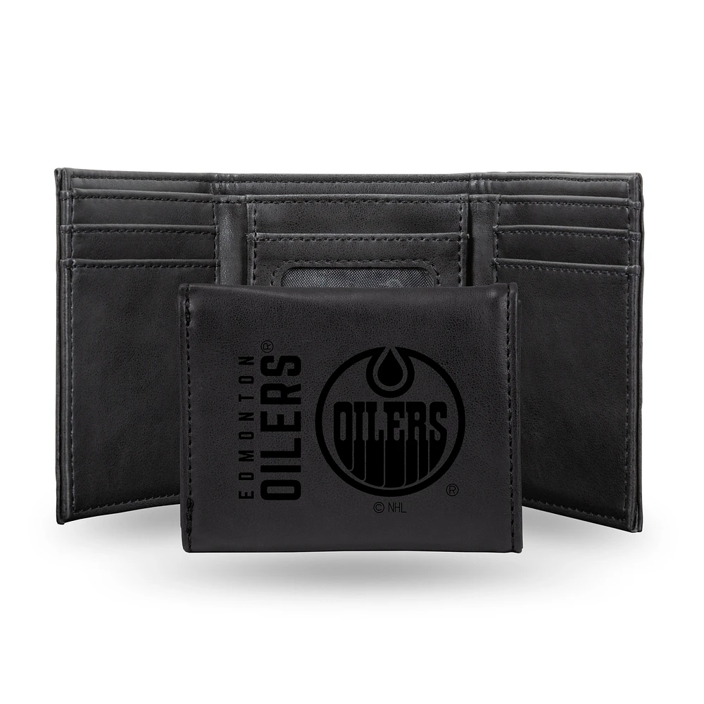 Edmonton Oilers Laser Engraved Tri-Fold Wallet