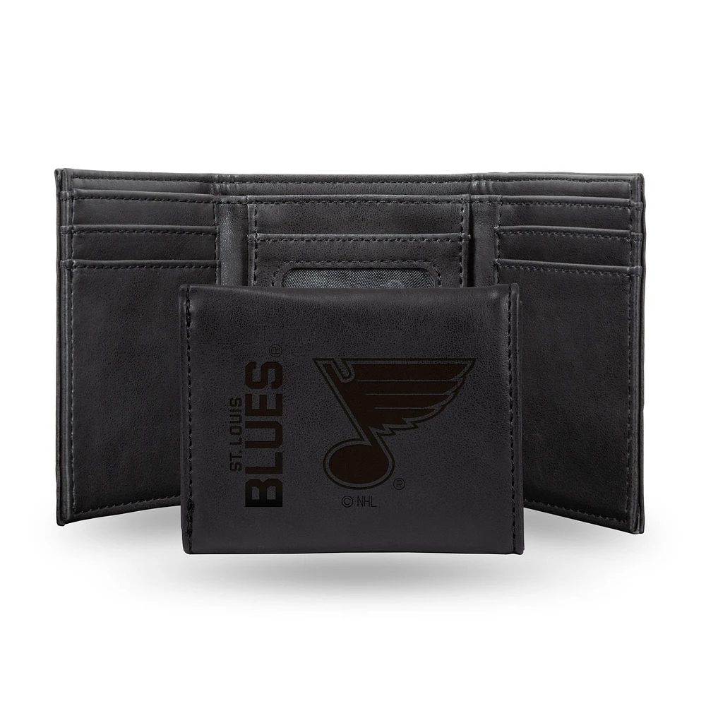 St. Louis Blues Laser Engraved Tri-Fold Wallet