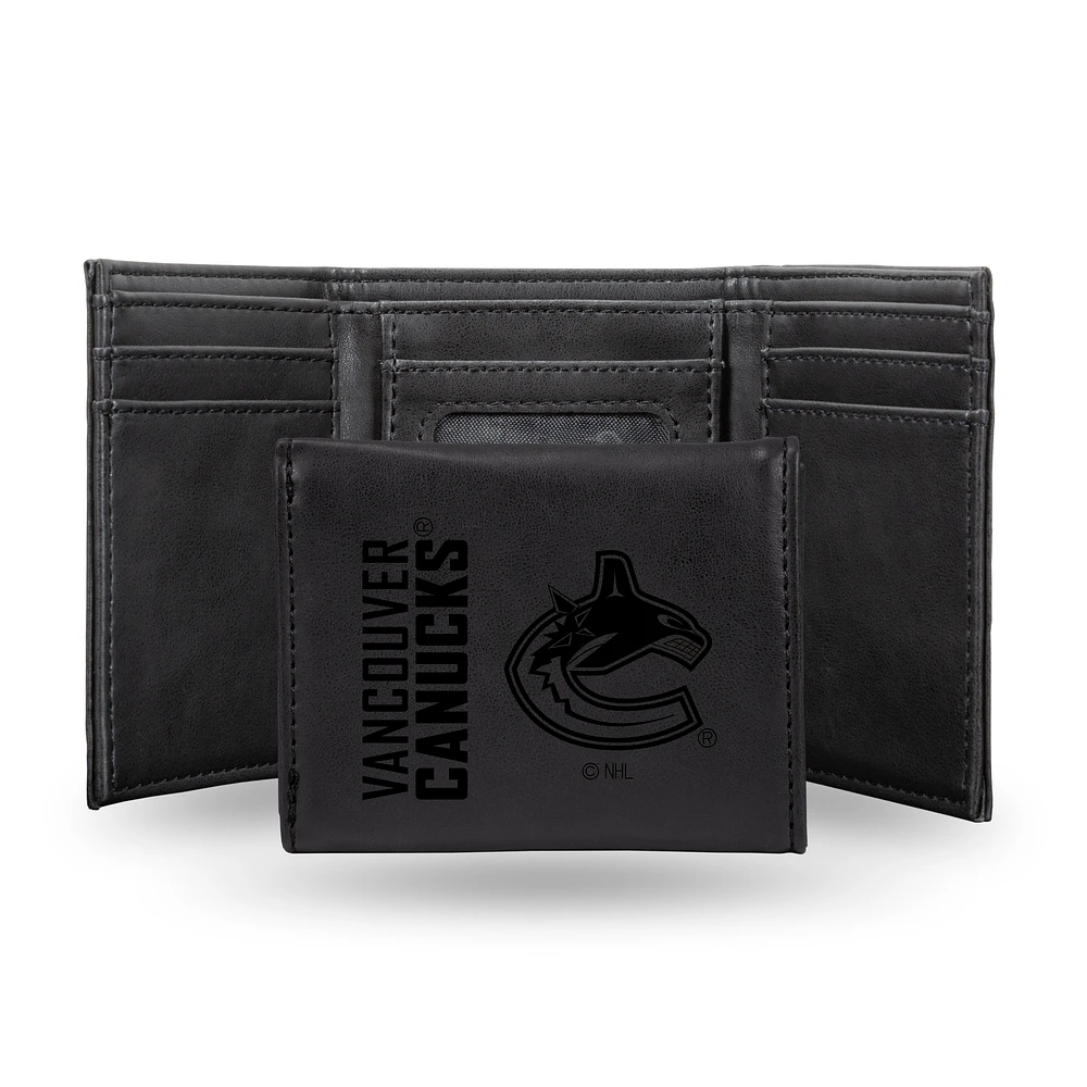 Vancouver Canucks Laser Engraved Tri-Fold Wallet