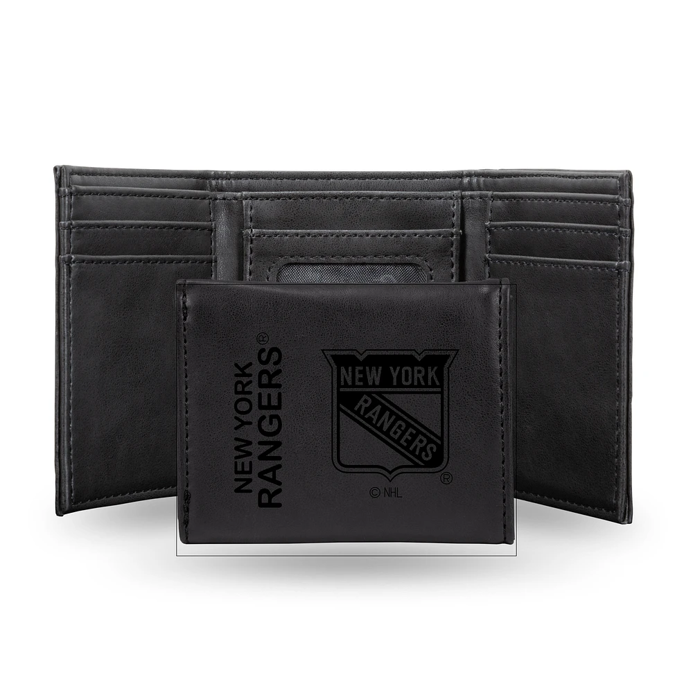 New York Rangers Laser Engraved Tri-Fold Wallet