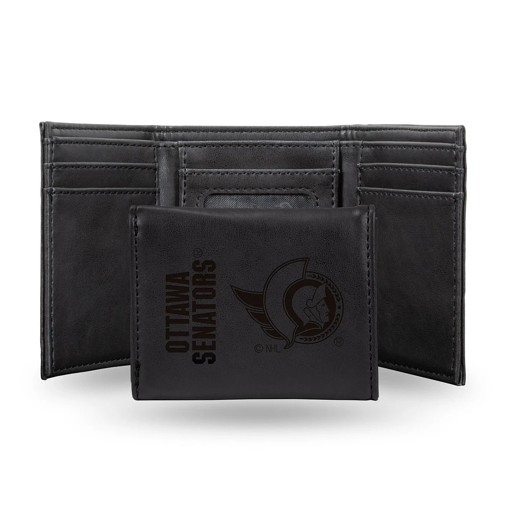 Ottawa Senators Laser Engraved Tri-Fold Wallet