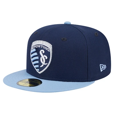 Men's New Era  Navy Sporting Kansas City 2025 Kickoff 59FIFTY Fitted Hat