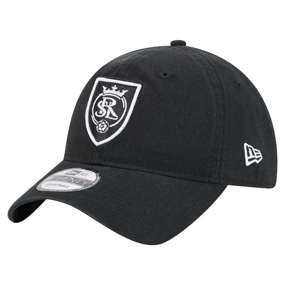 Men's New Era Black Real Salt Lake 2025 Kickoff 9TWENTY Adjustable Hat