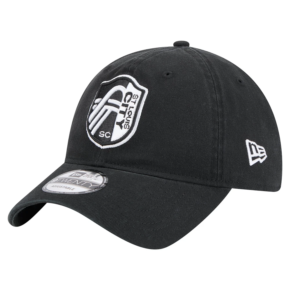 Men's New Era Black St. Louis City SC 2025 Kickoff 9TWENTY Adjustable Hat