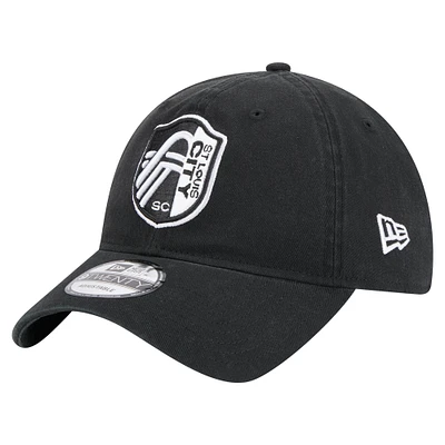 Men's New Era Black St. Louis City SC 2025 Kickoff 9TWENTY Adjustable Hat