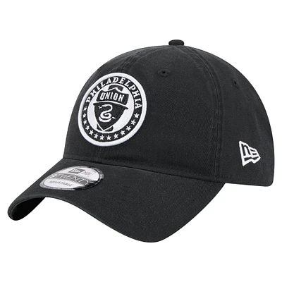 Men's New Era Black Philadelphia Union 2025 Kickoff 9TWENTY Adjustable Hat
